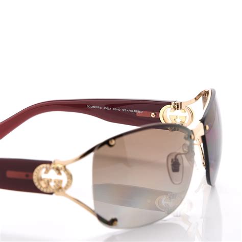 gucci gg 2820fs|GUCCI Crystal GG 2820/F/S Sunglasses Brown .